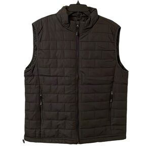 MACK RUSSO | Men’s Charcoal Gray Zip Up Pockets Vest Size XL
